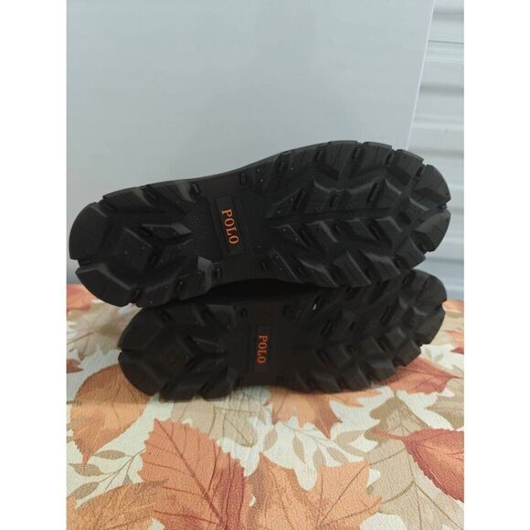 Polo Ralph Lauren Men's Boots Oslo High Waterproof Winter Snow Leather Brown - Picture 9 of 9